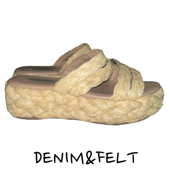 Steve Madden Cannes Platform Espadrille Slide/Sandal | Color: Beige | PRELOVED🤎 - Picture 5 of 10